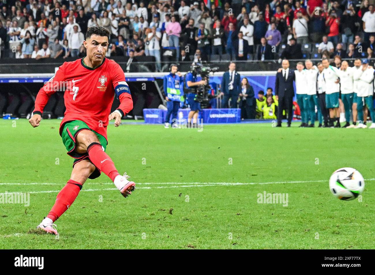 FRANKFURT Cristiano Ronaldo Of Portugal Scores From A Penalty Kick FRANKFURT Cristiano Ronaldo Of Portugal Scores From A Penalty Kick