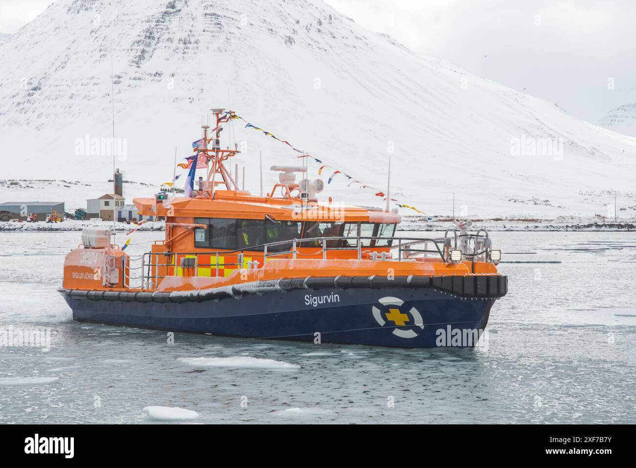 Siglufjordur Iceland, March 25, 2023: New Iceland search & rescue