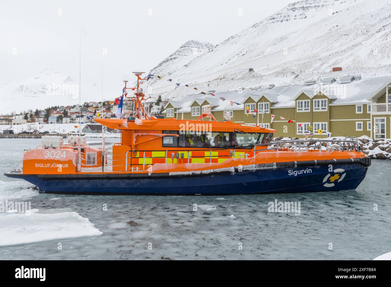 Siglufjordur Iceland, March 25, 2023: New Iceland search & rescue