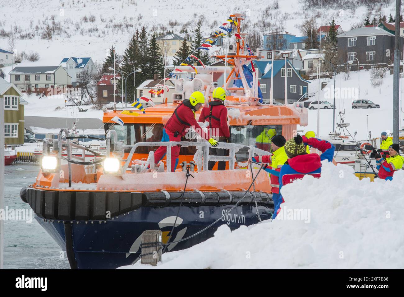 Siglufjordur Iceland, March 25, 2023: New Iceland search & rescue