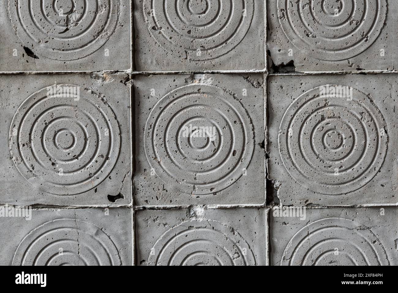 Old Dark Gray Decorated Concrete Wall Texture With Crumbling Square ...