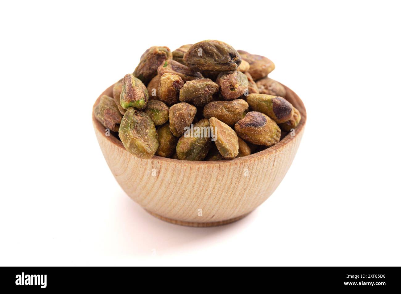 Pistachios without Shells Isolated on a White Background Stock Photo