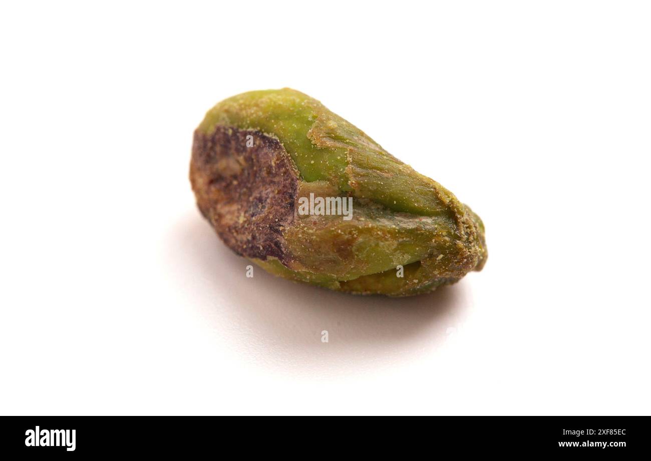 Pistachios without Shells Isolated on a White Background Stock Photo