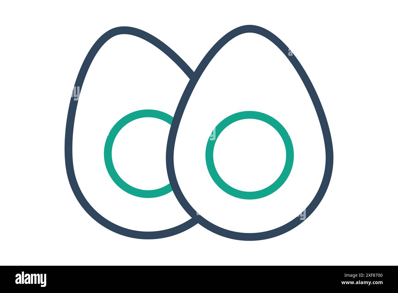 Egg icon. icon related to protein source, meal planning, food. line icon style. nutrition elements vector illustration Stock Vector