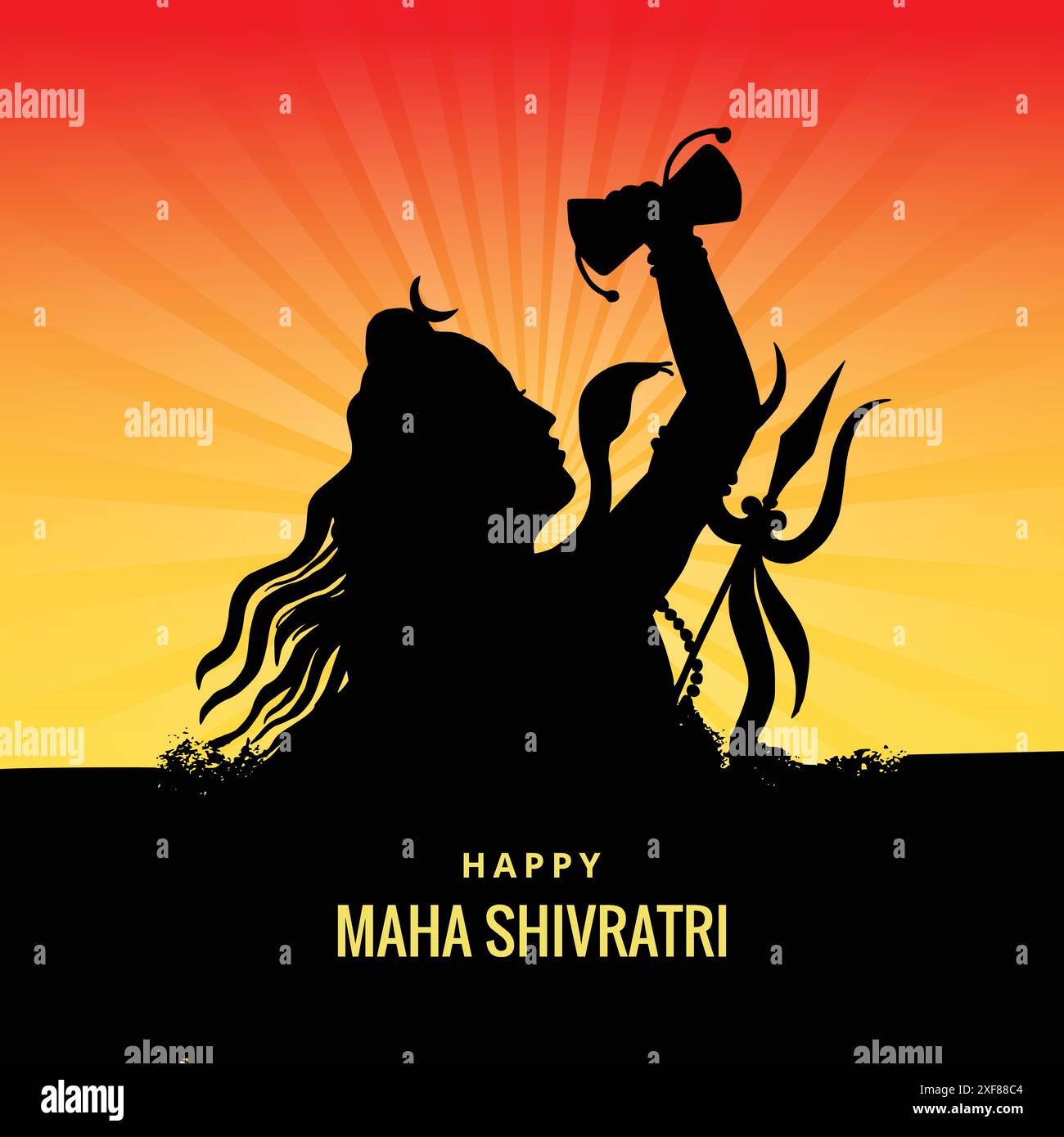 Mahashivratri puja lord shiva shankar mahadev blessing card background ...