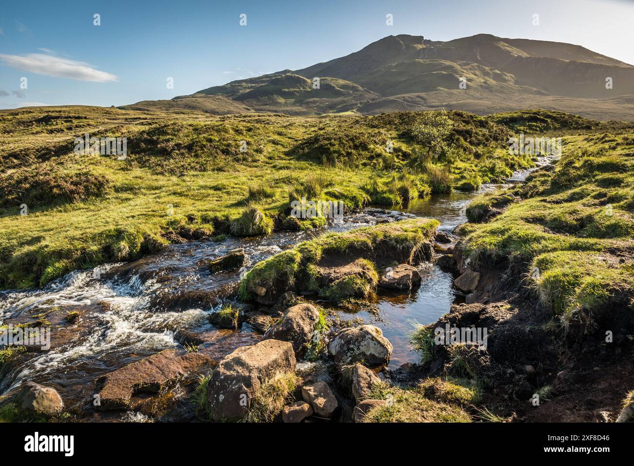 geography / travel, Great Britain, Scotland, Stream near Loch Leathan, Trotternish peninsula, ADDITIONAL-RIGHTS-CLEARANCE-INFO-NOT-AVAILABLE Stock Photo