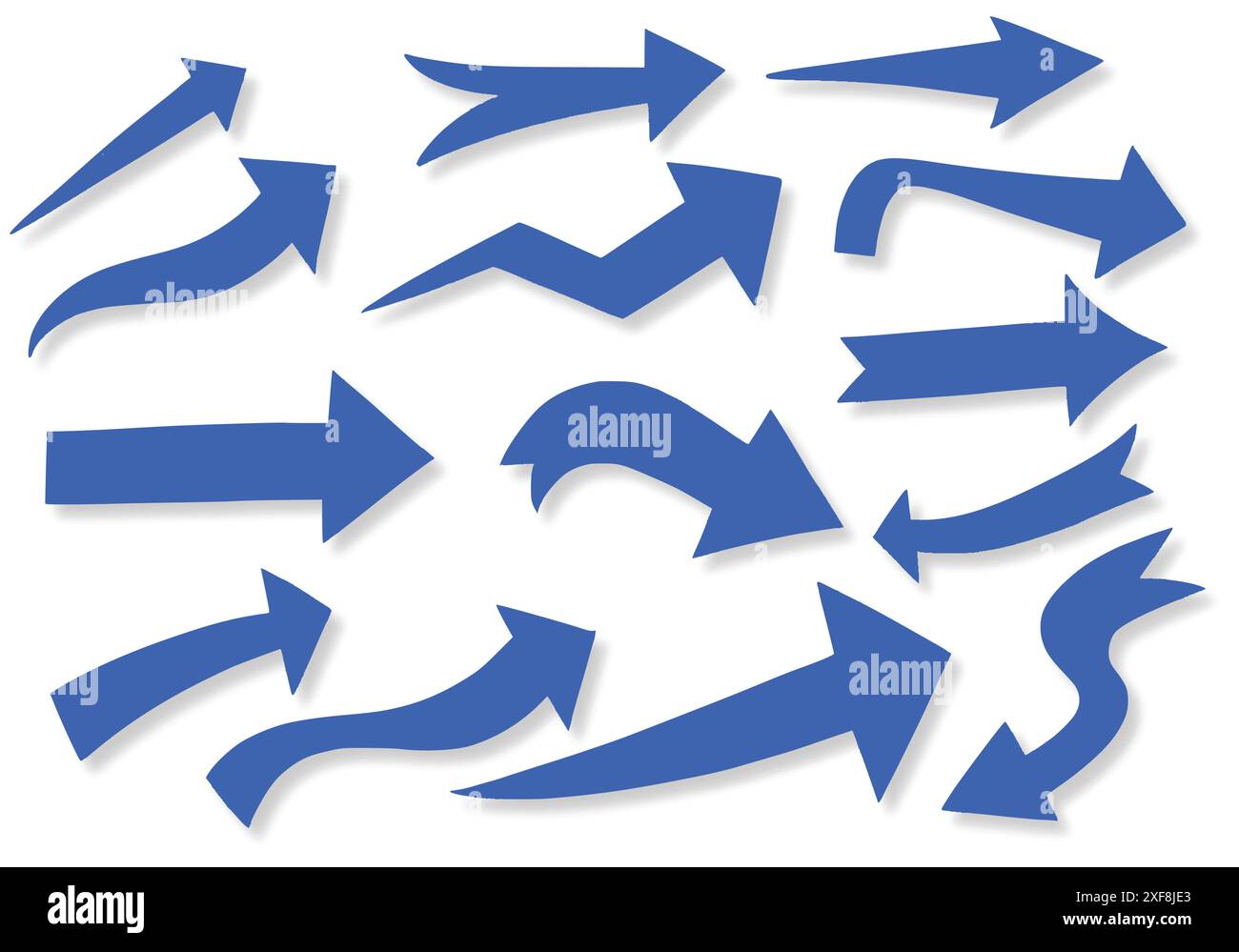 Modern different blue arrows set design Stock Vector Image & Art - Alamy