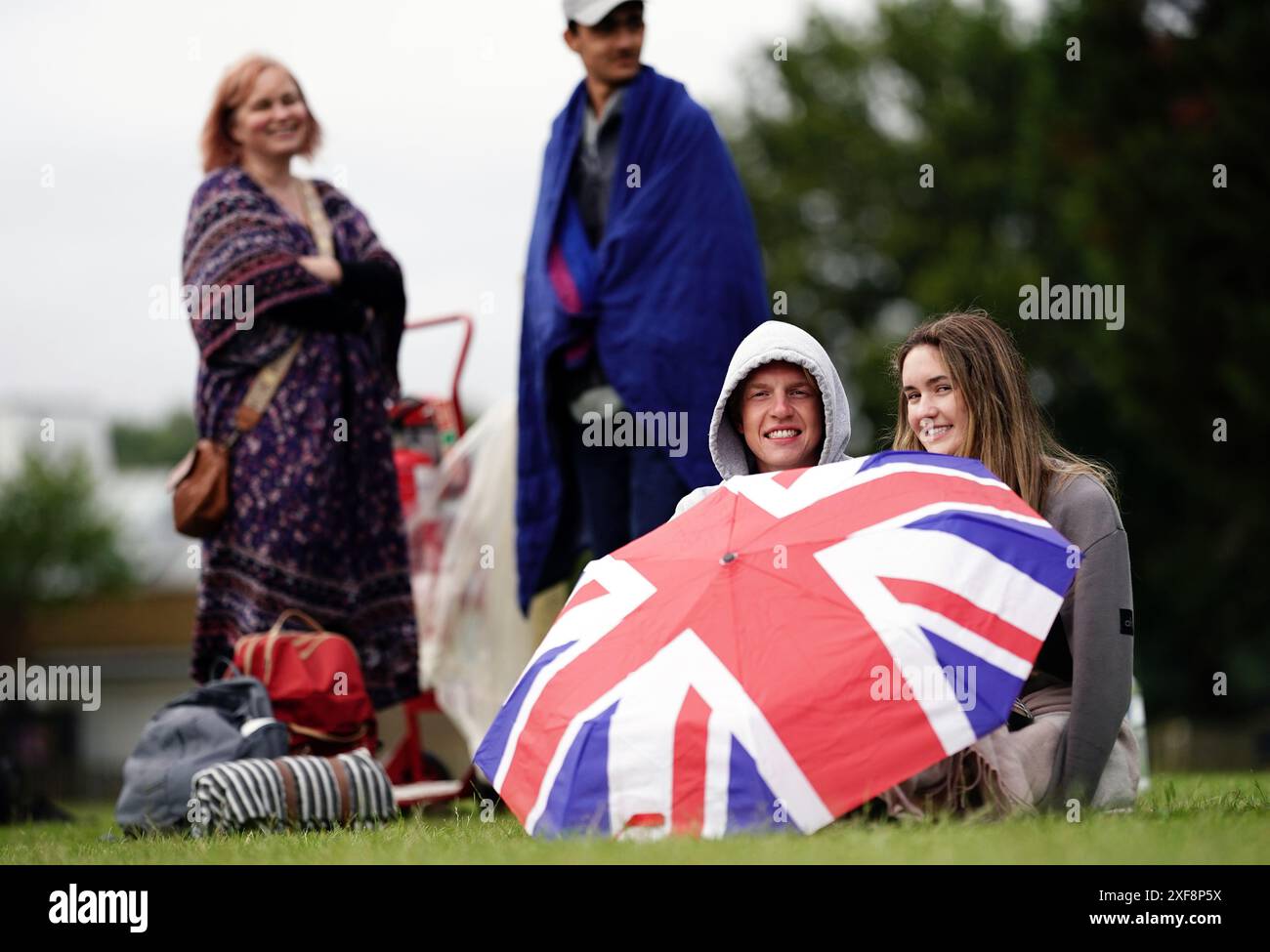 Spectators in the queue on day two of the 2025 Wimbledon Championships