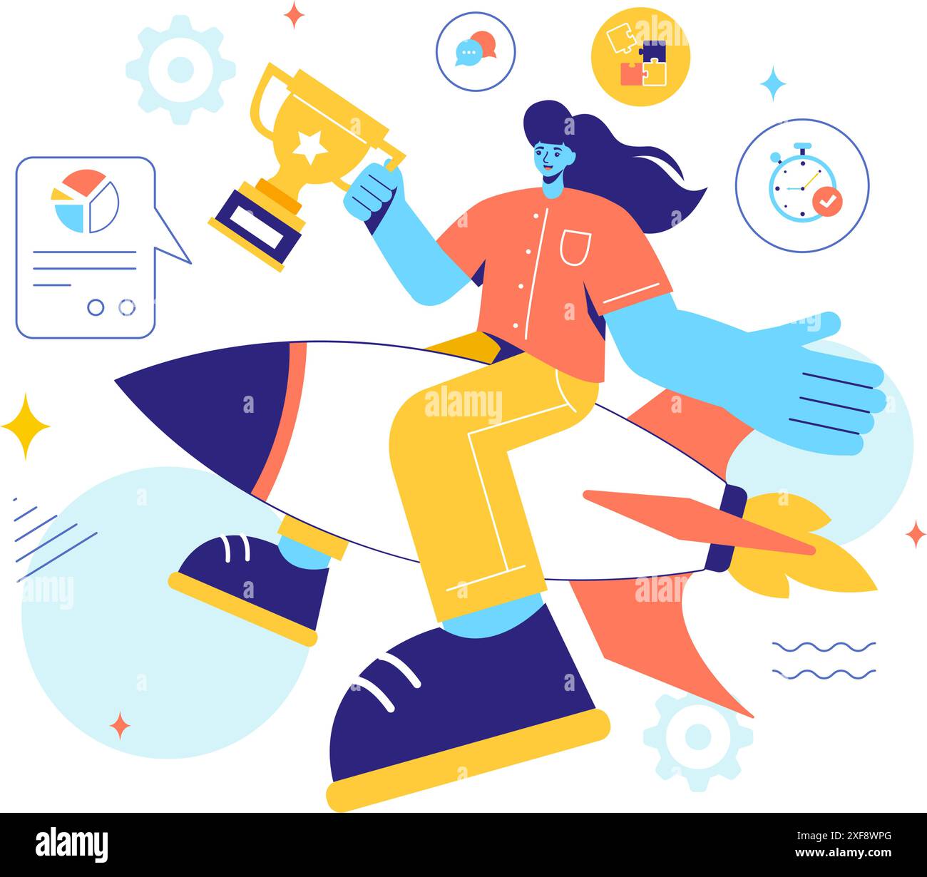 Vector Illustration of Office Workers Demonstrating Soft Skills of ...