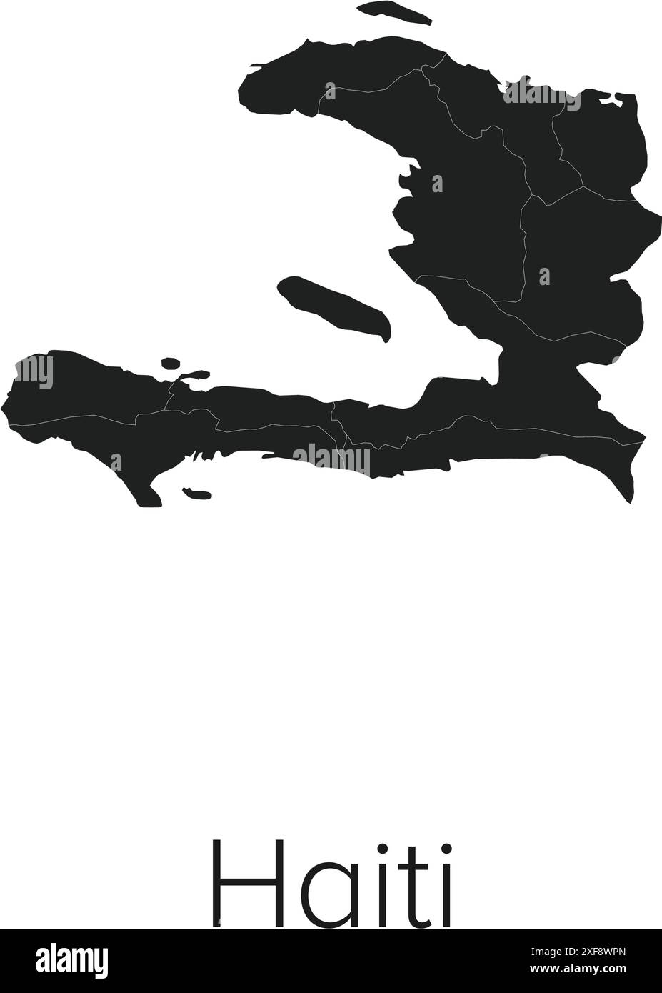 Haiti outline map Black and White Stock Photos & Images - Alamy