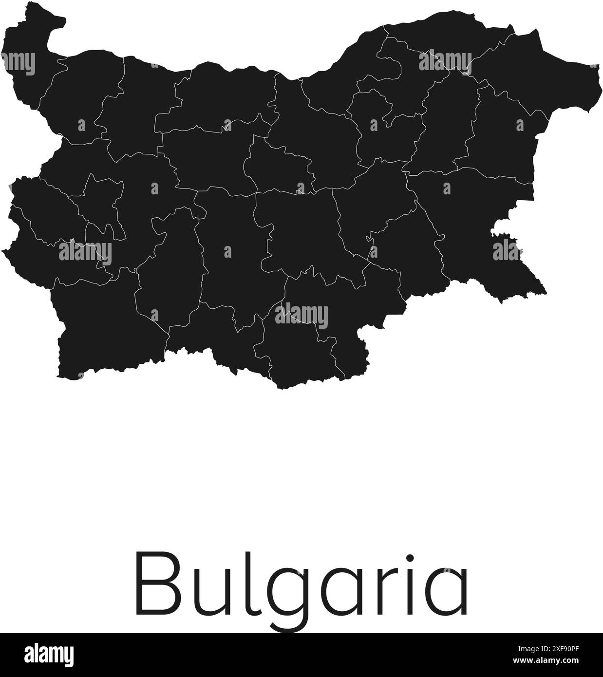 Bulgaria Map Vector Illustration Silhouette Outline Bulgaria Travel Bulgaria Map Vector Illustration Silhouette Outline Bulgaria Travel And Tourism Map 2XF90PF 
