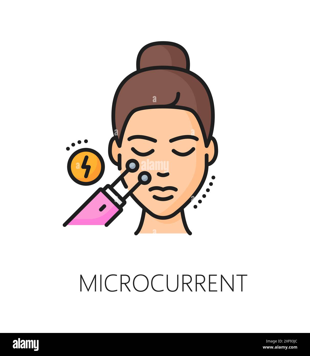 Face care microcurrent, skincare cosmetology and mesotherapy linear ...