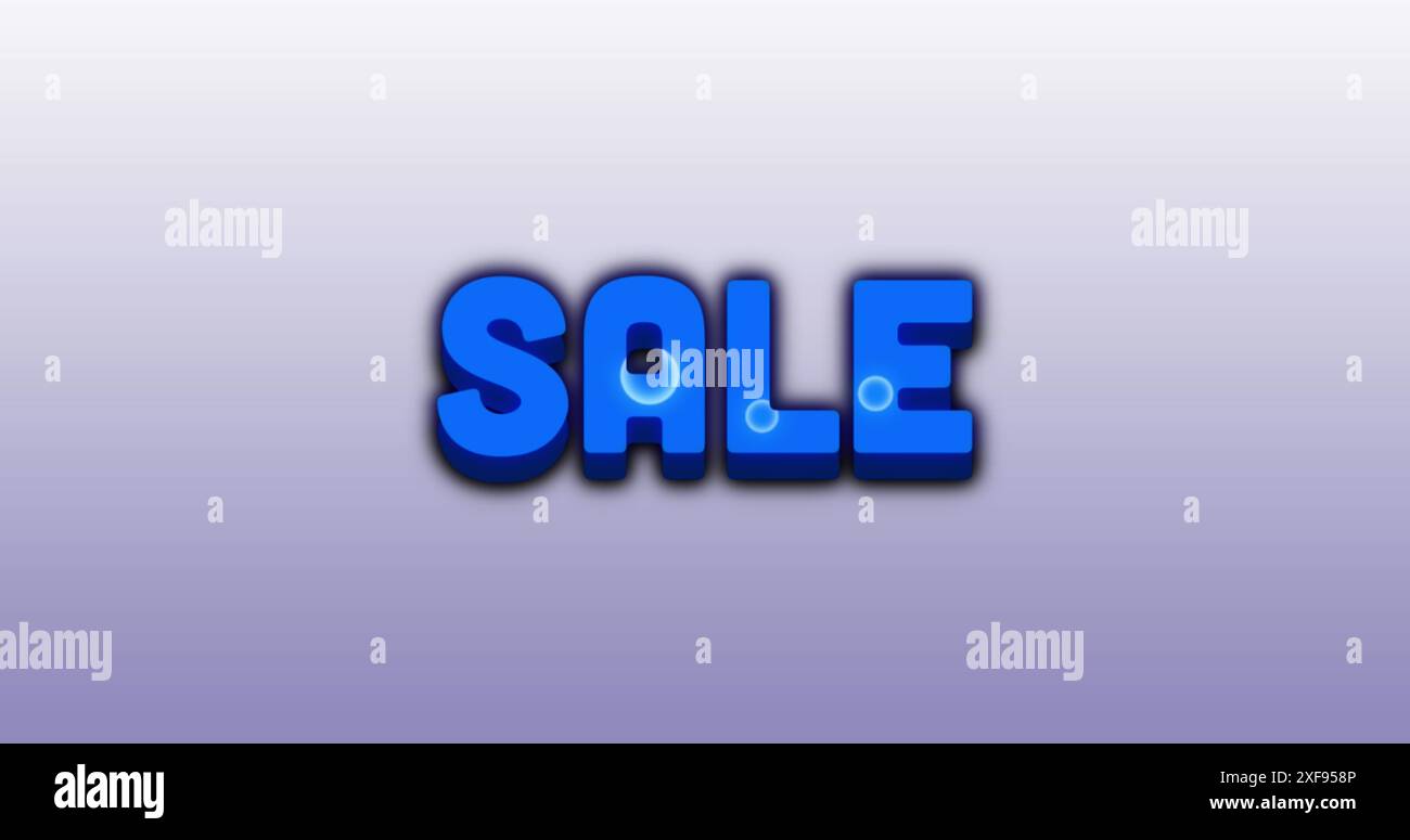 Image of multicolored circular pattern over sale text against gradient background Stock Photo