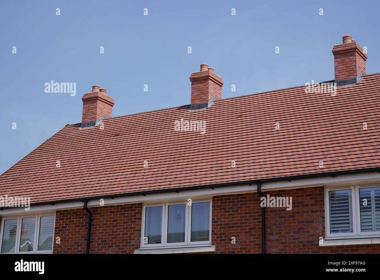 New Build Development Rooftops Rooftops of new build in housing development. property real estate ...
