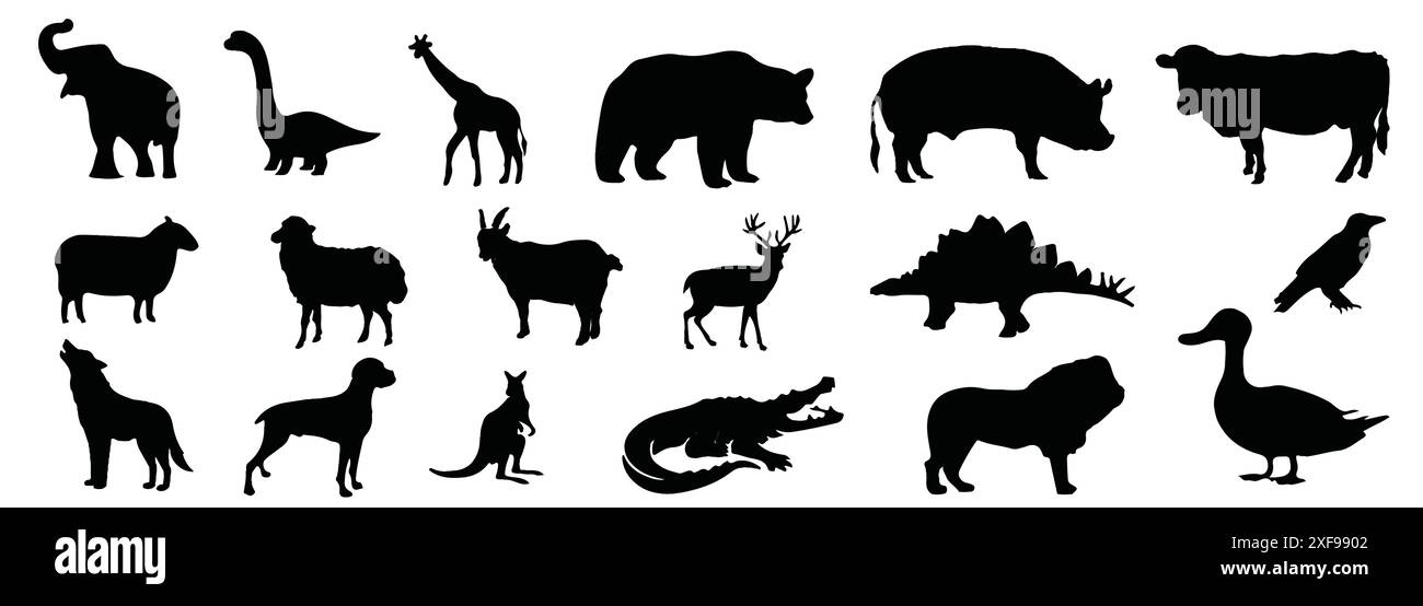 African landscape animal silhouette savanna hi-res stock photography ...