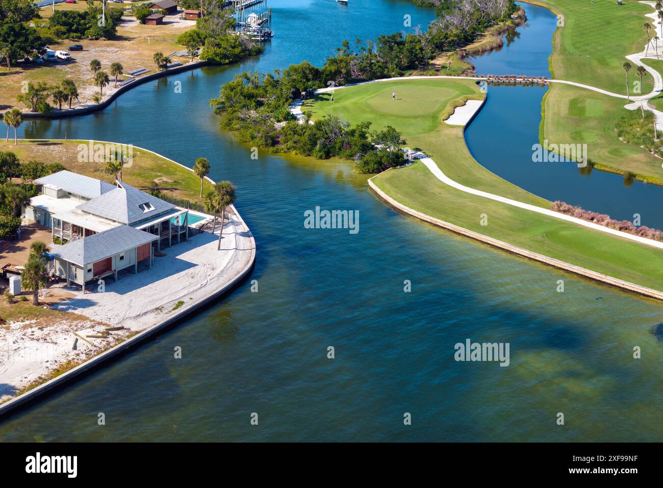 Expensive residential houses in island small town Boca Grande on ...