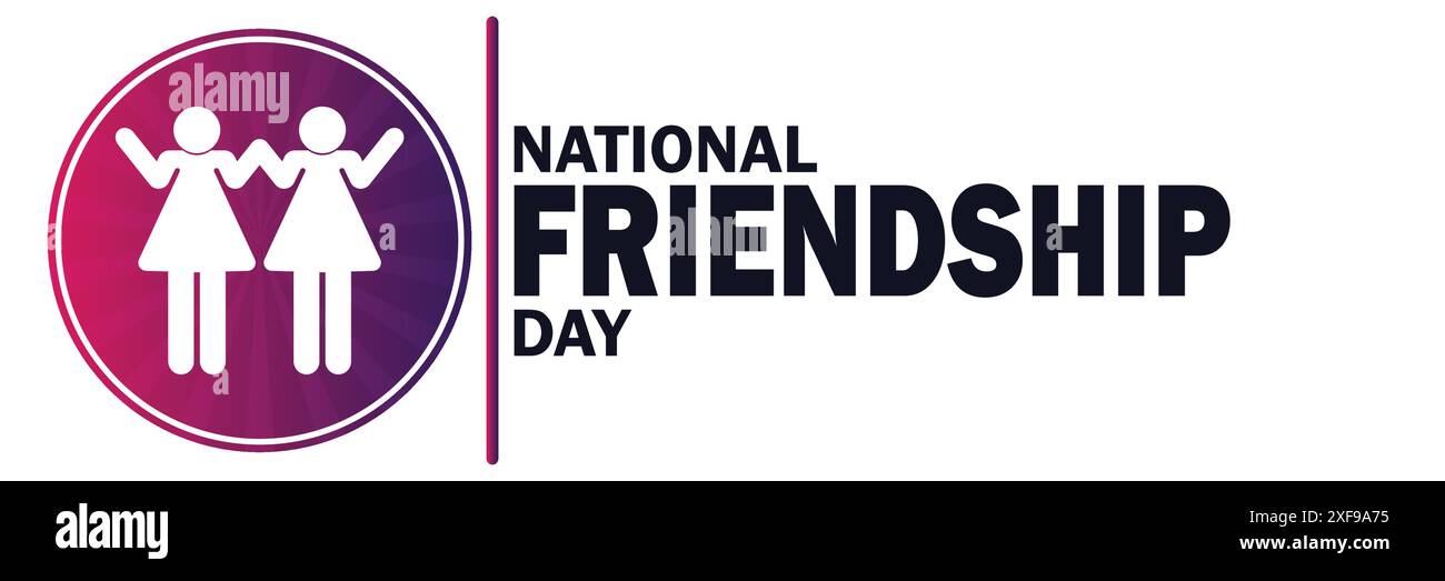 National Friendship Day. Suitable for greeting card, poster and banner