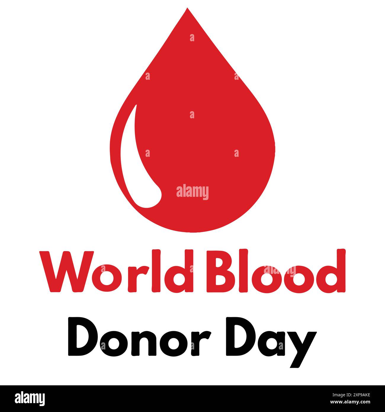 World Blood Donor Day. Blood Drop On White Background. Stock Vector