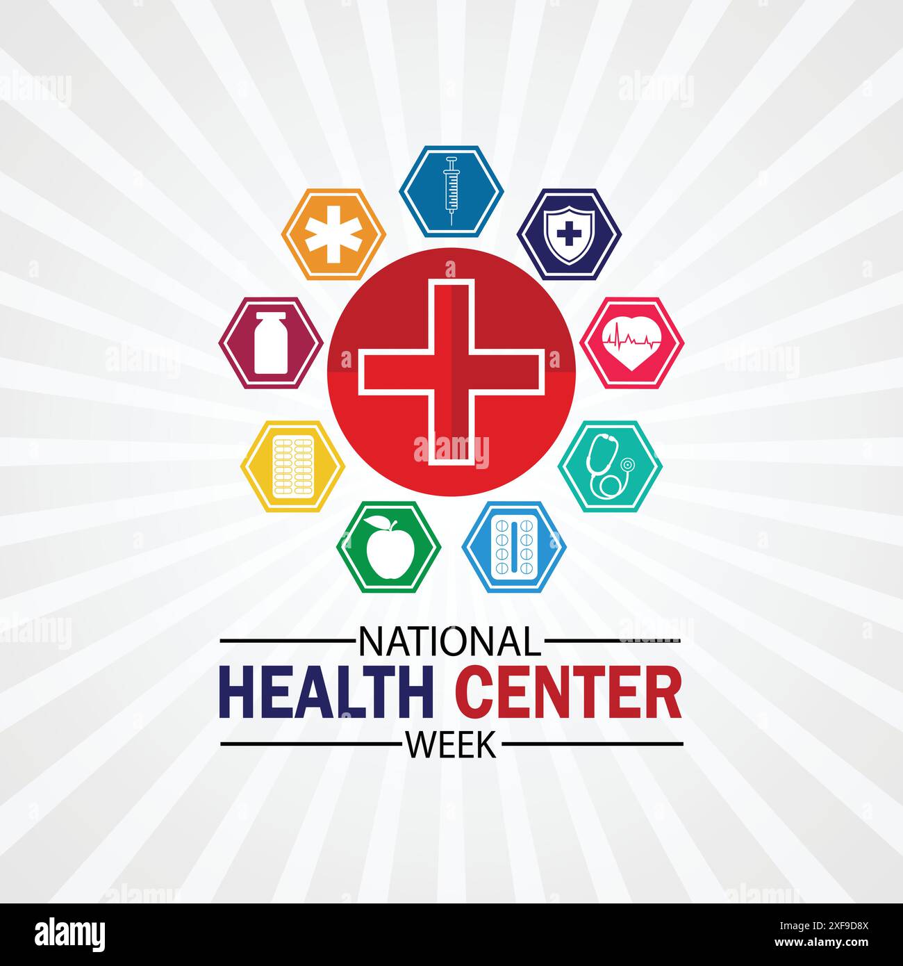 National Health Center Week Vector illustration. Holiday concept. Template for background
