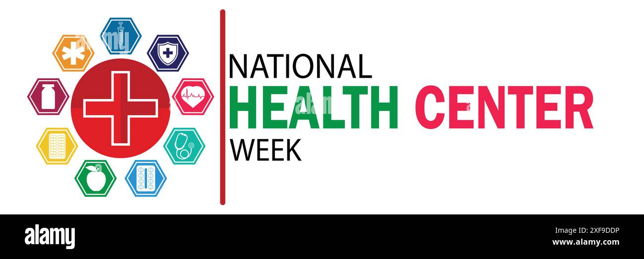 National Health Center Week. Suitable for greeting card, poster and banner. Vector illustration