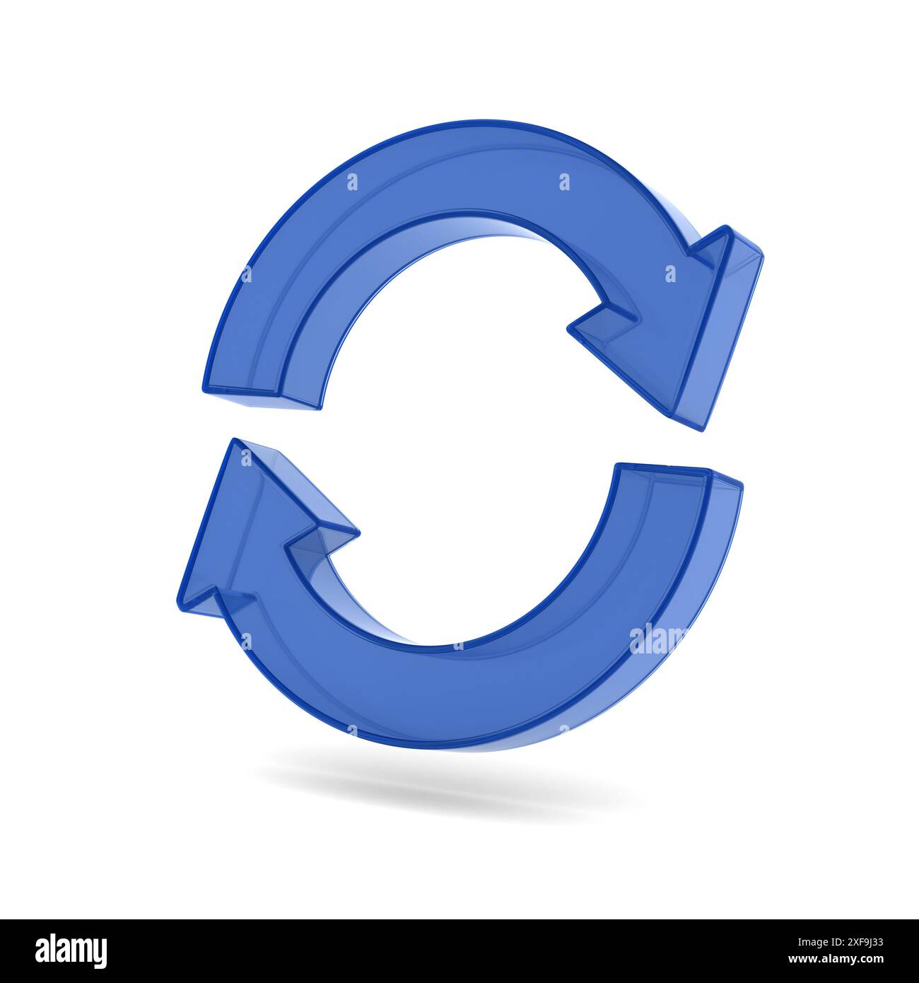 glass arrow on white background. Isolated 3D illustration Stock Photo