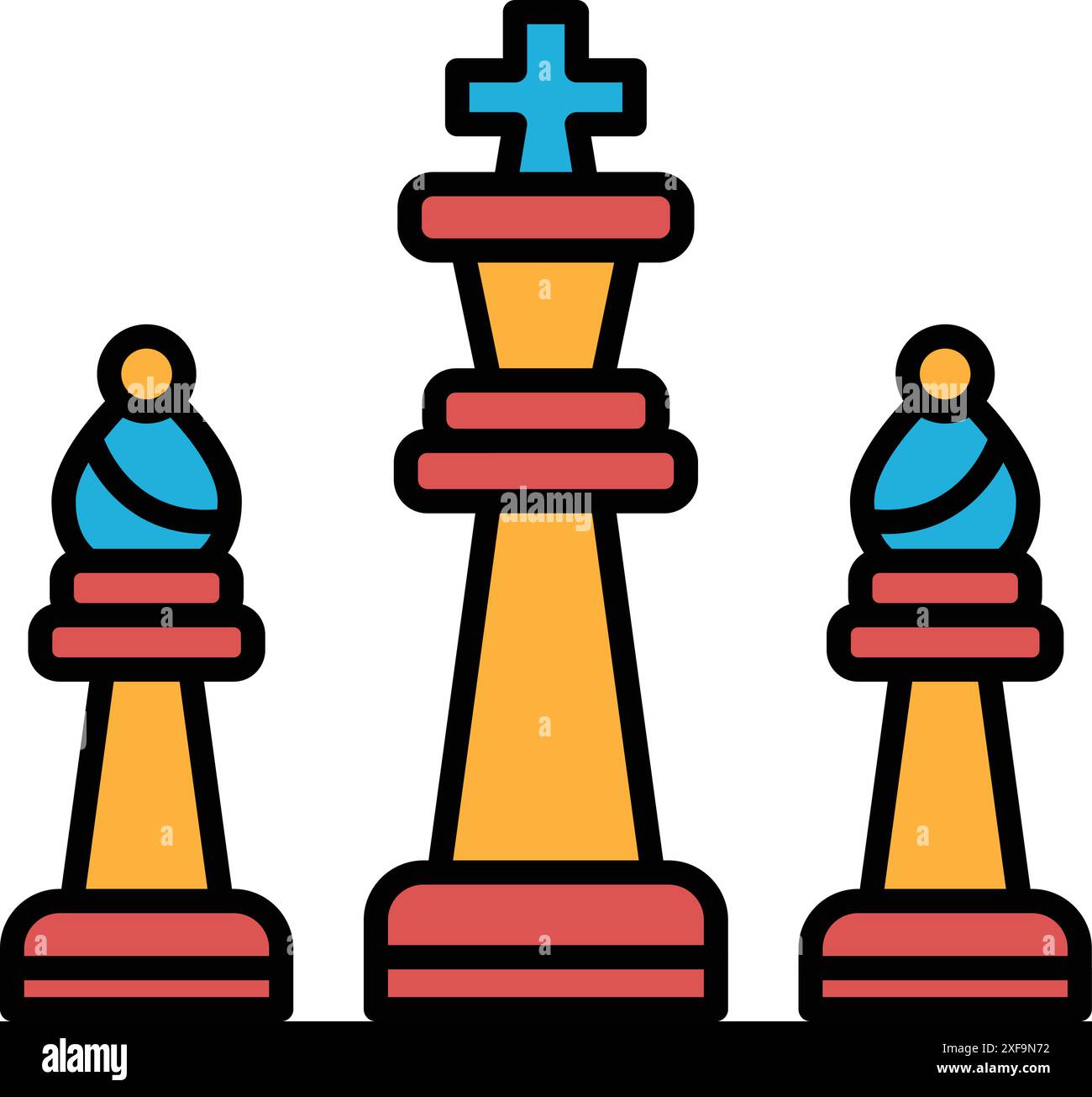Three chess pieces Stock Vector Images - Alamy