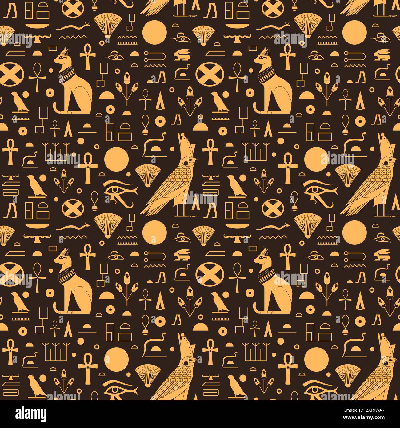Egypt Pattern with Occult Magic Symbols Stock Vector Image & Art - Alamy