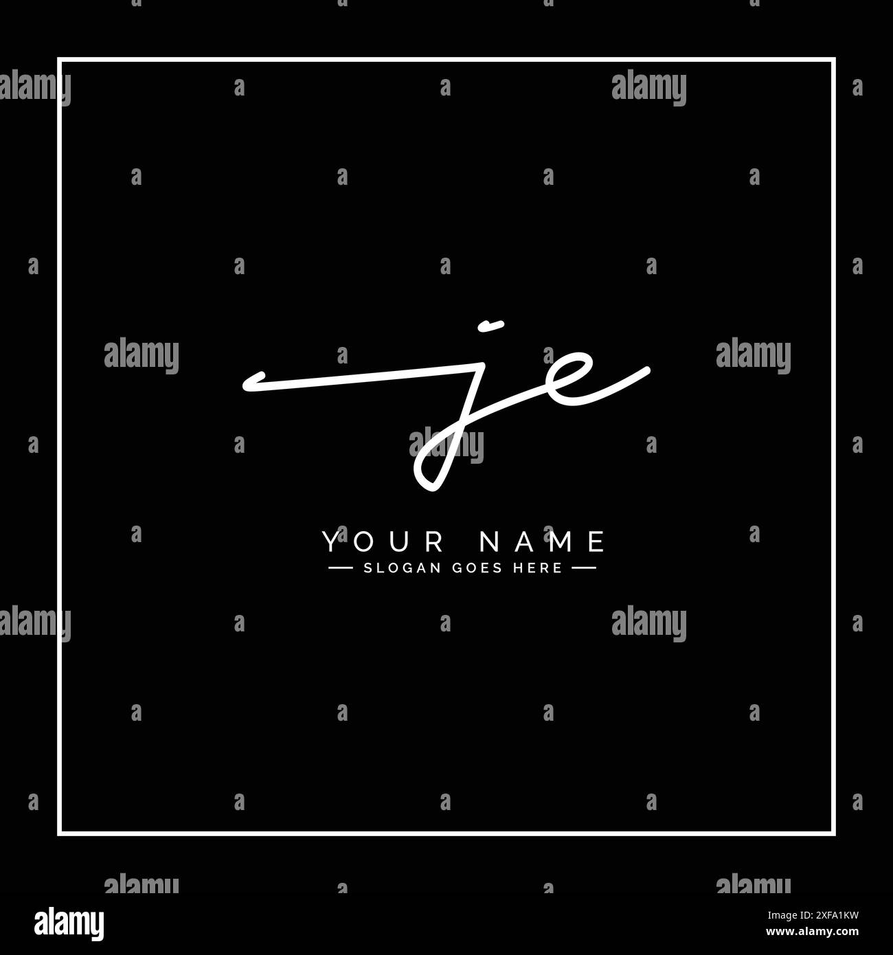 JE Handwritten Signature logo - Vector Logo Template for Beauty ...