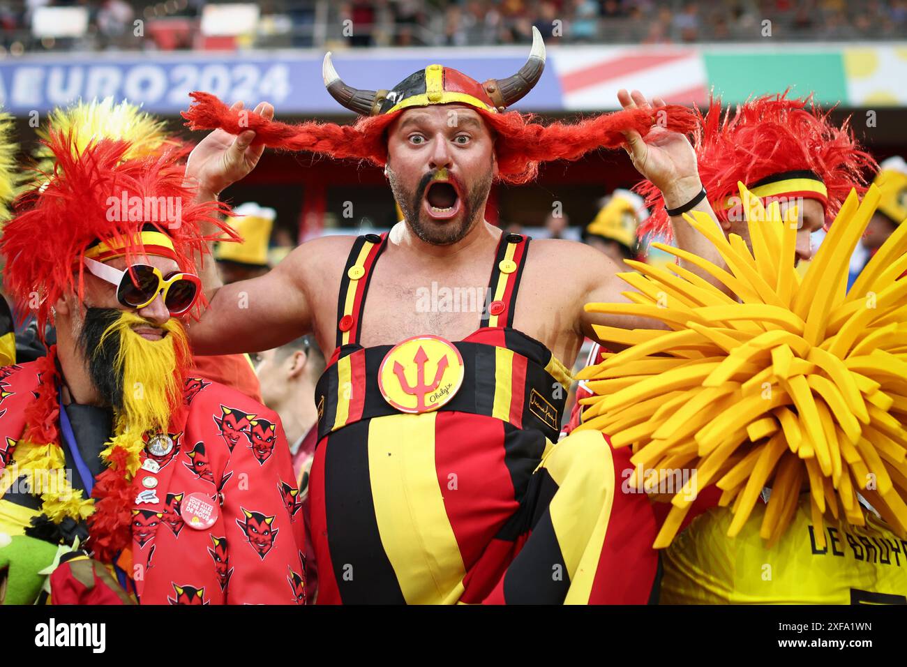 Jul With Fans DUSSELDORF, GERMANY - JULY 01: Belgium Fans prior the UEFA EURO 2024 ...