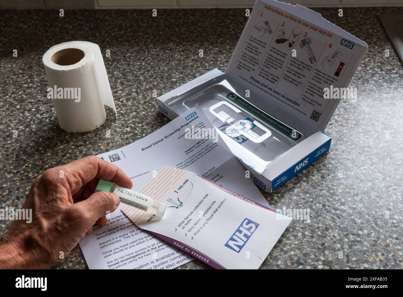 Too important to put off or ignore, a NHS letter for undertaking bowel ...