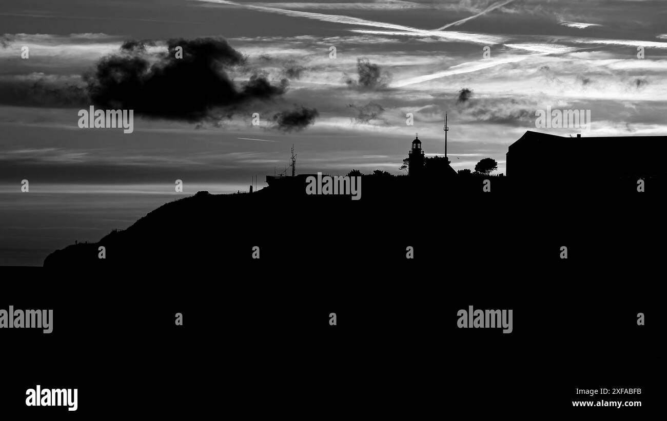 Silhouette de nuit Black and White Stock Photos & Images - Alamy