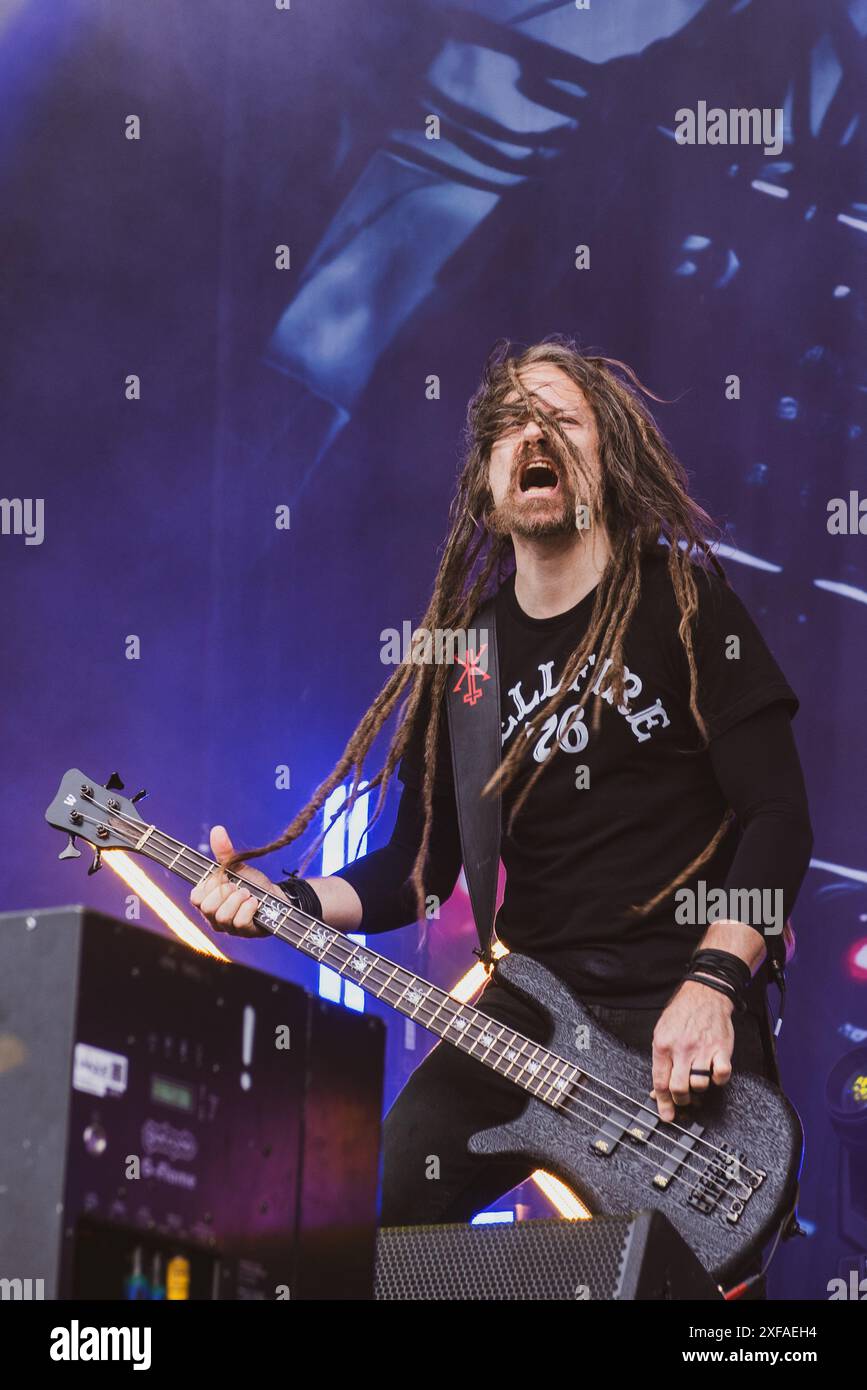 The American guitarist Kerry King performs together with his new band ...