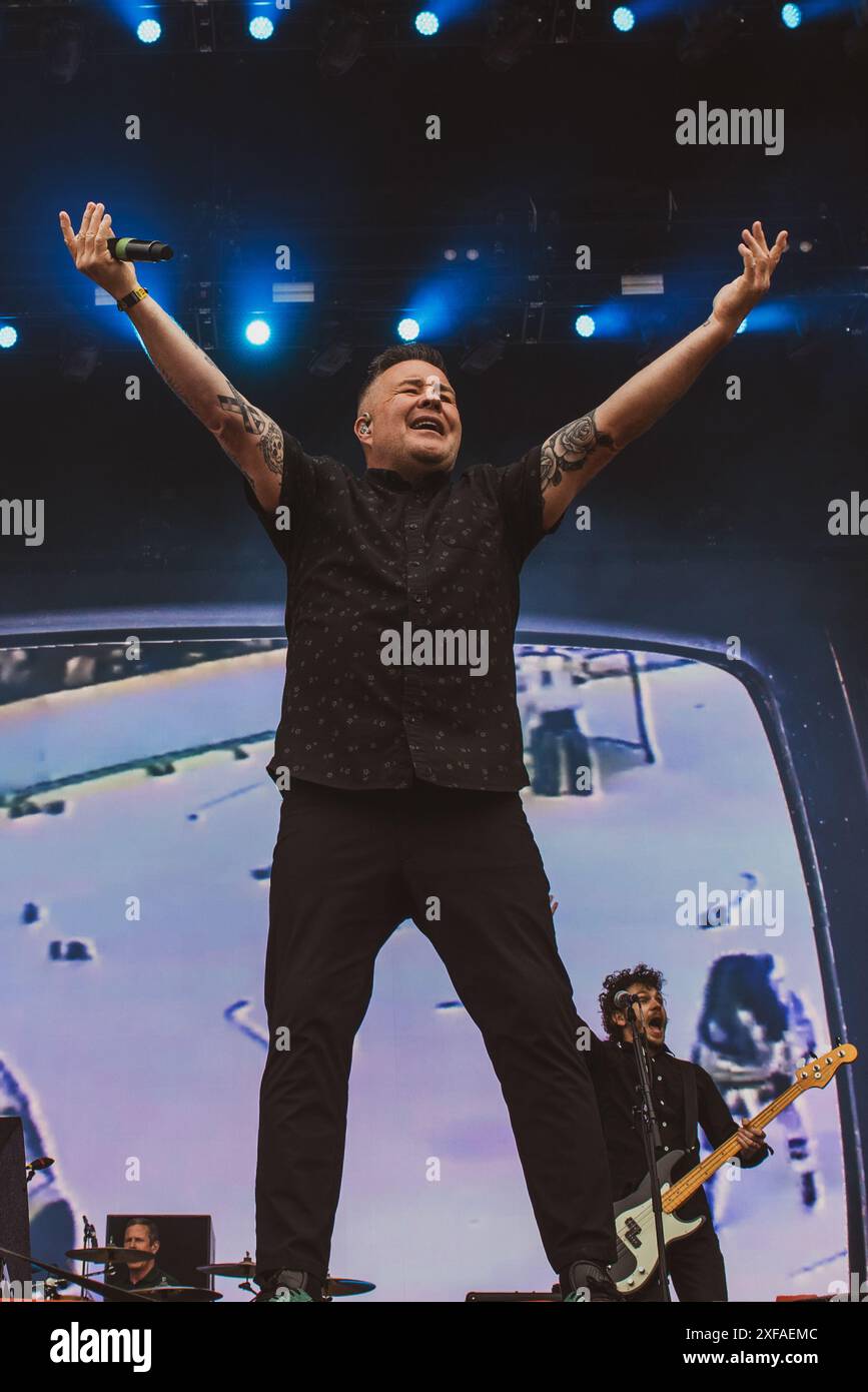 The american Celtic punk band Dropkick Murphys performed at Danish Copenhell festival 2024. Credit: Andrea Pinna Stock Photo