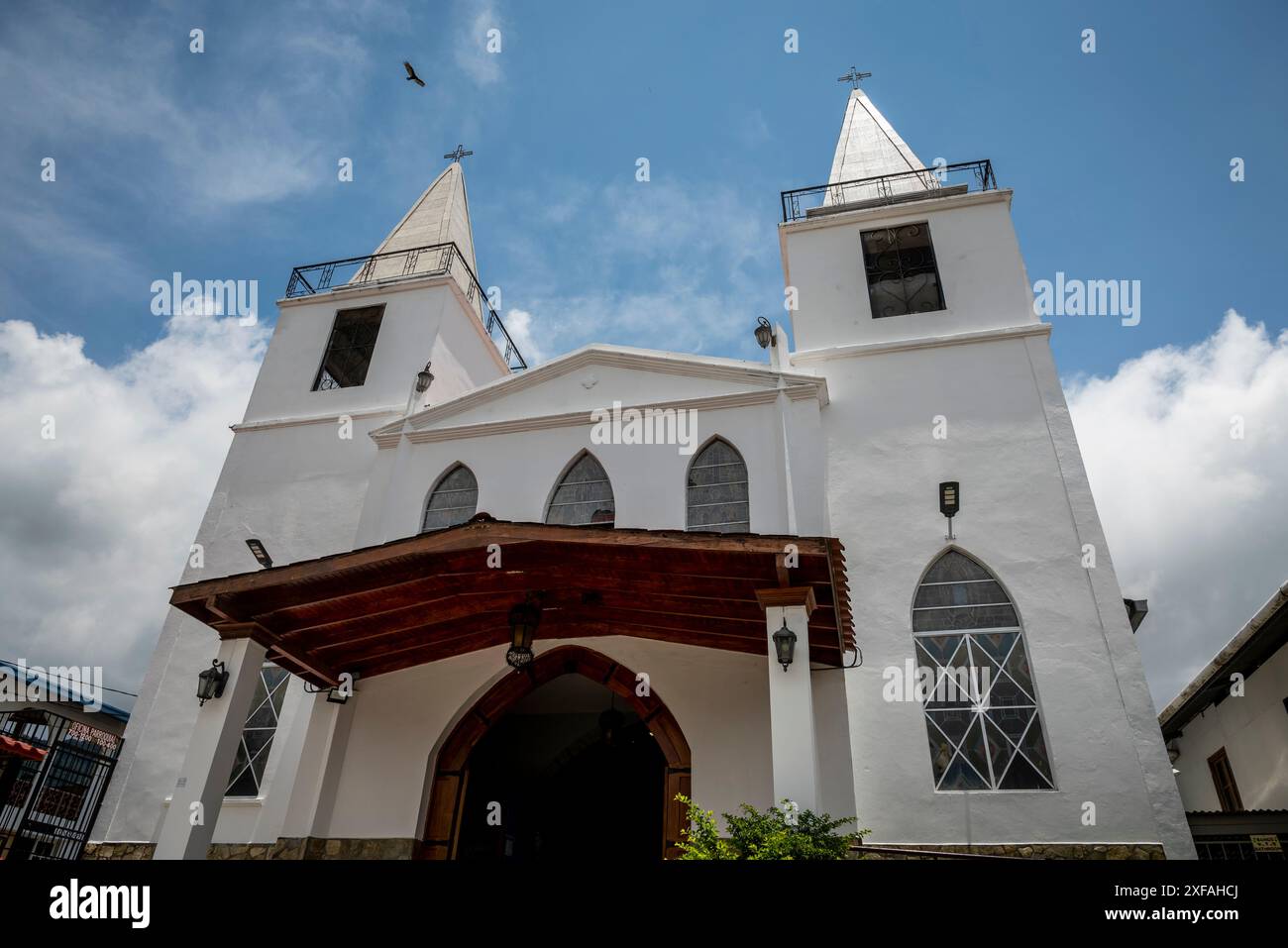 Church of St Francisco in Boquete, a small mountain town in the Province of Chiriquí, Panama Stock Photo
