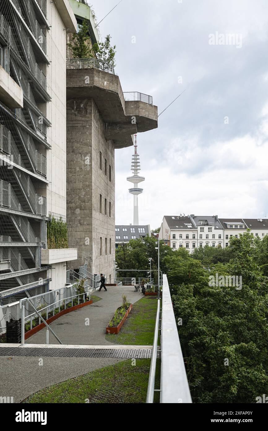 02 July 2024, Hamburg: View of the mountain path of the Hamburg BUNKER ...