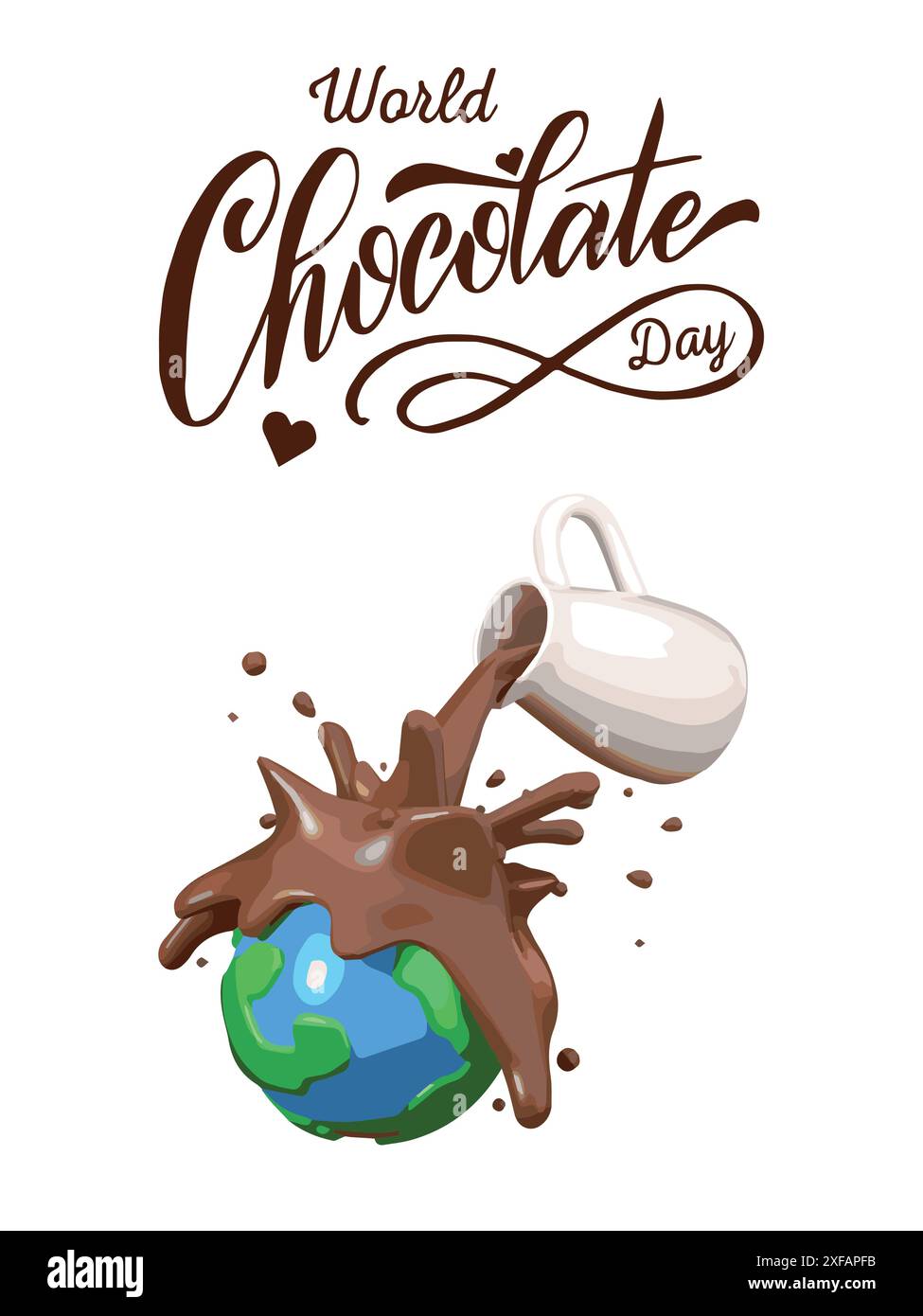 World Chocolate Day. Chocolate Globe illustration Stock Vector Image & Art Alamy