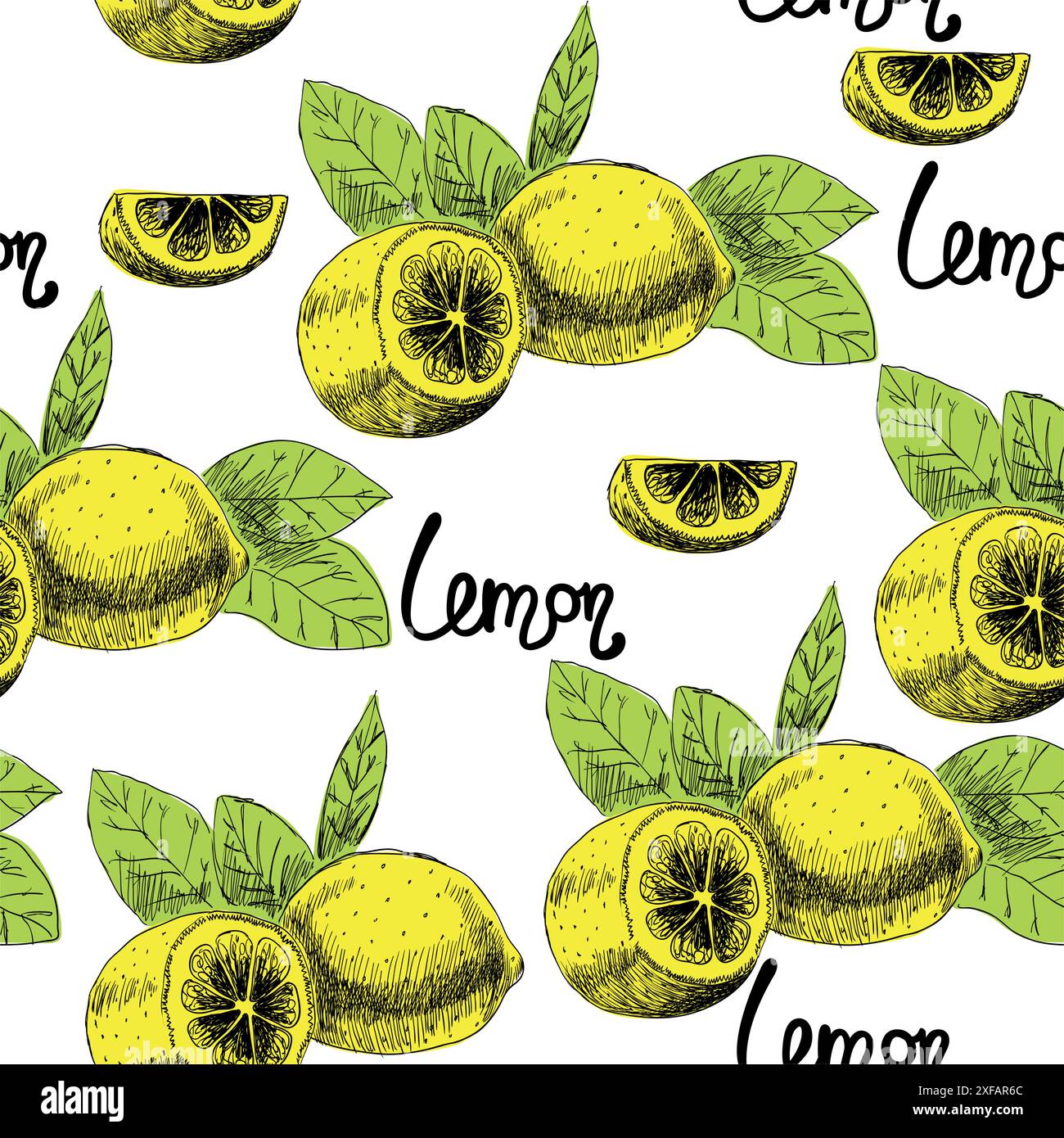 Hand drawn lemons on Stock Vector Images - Alamy