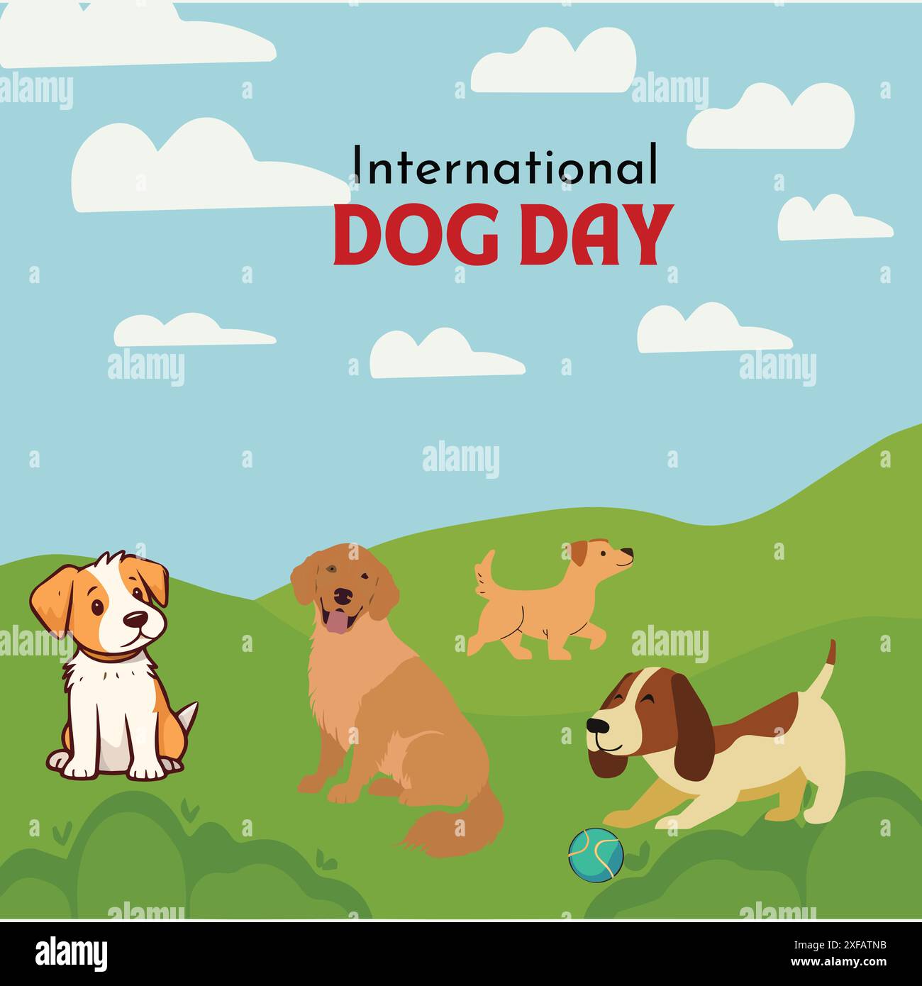 Playing with his dog Stock Vector Images - Alamy