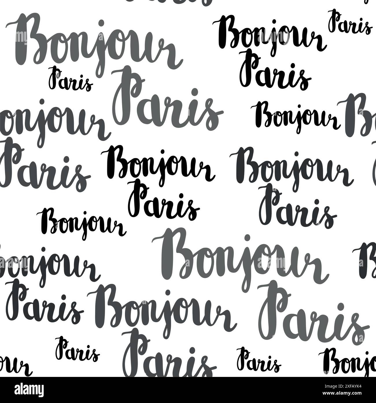 Hand drawn phrase. Seamless pattern on white background. Stock Vector