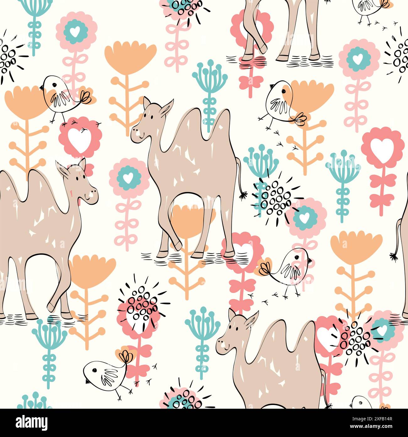 Two Camels Patterns The camels Stock Vector Images - Alamy