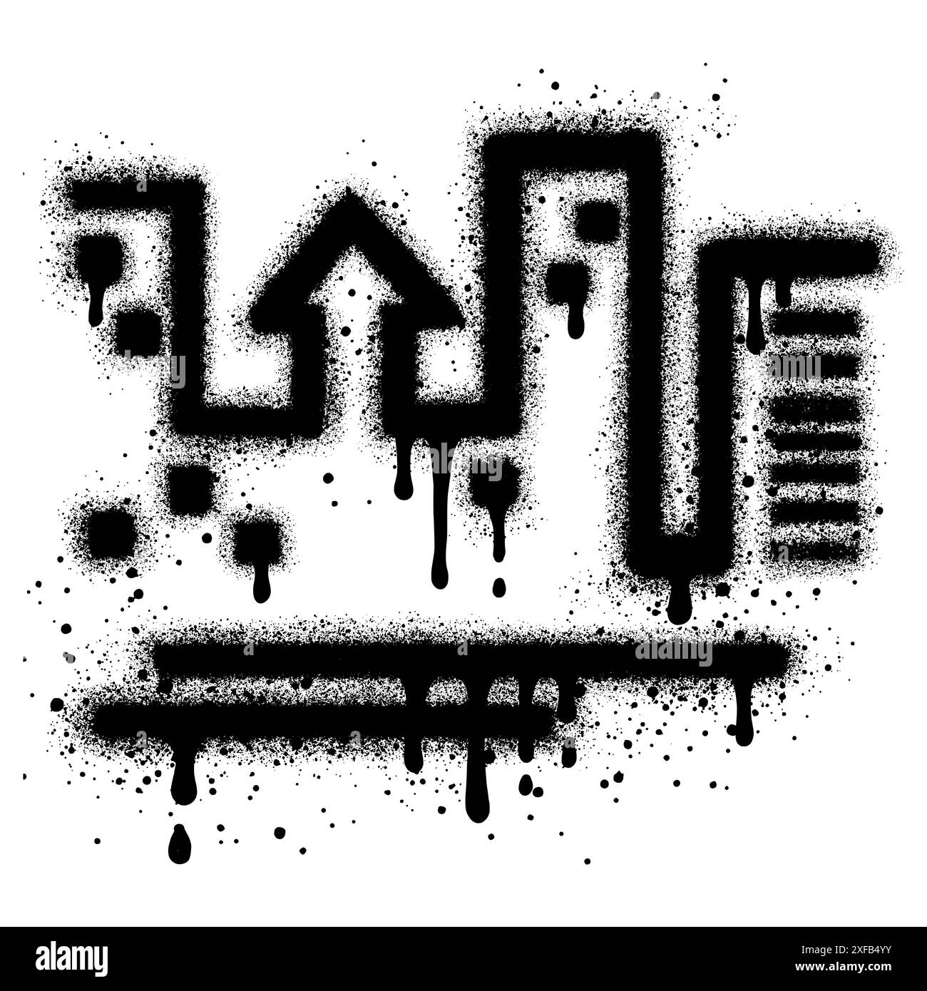 Spray Painted Graffiti modern city Sprayed isolated with a white ...