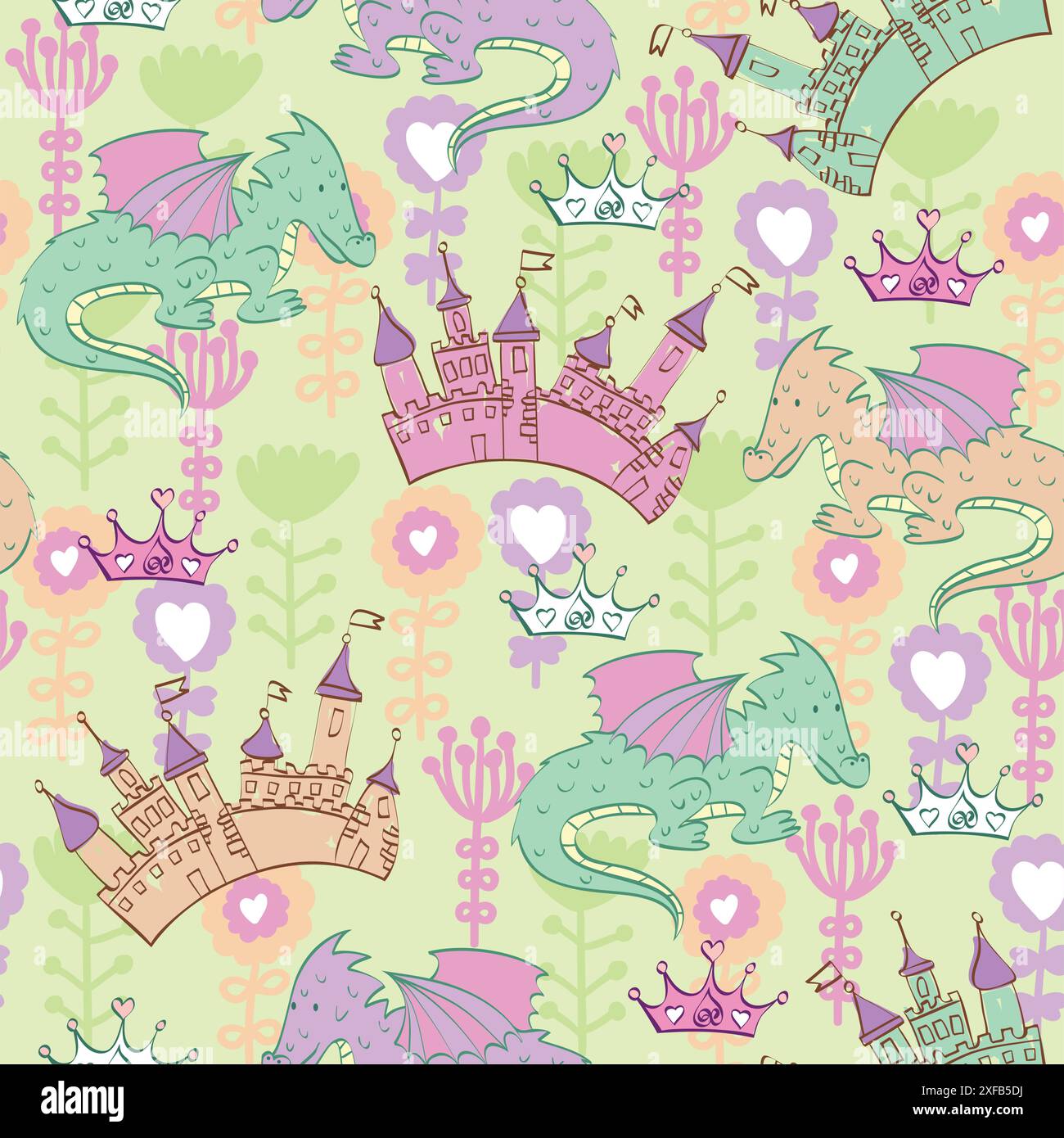 Castle wallpapers Stock Vector Images - Alamy