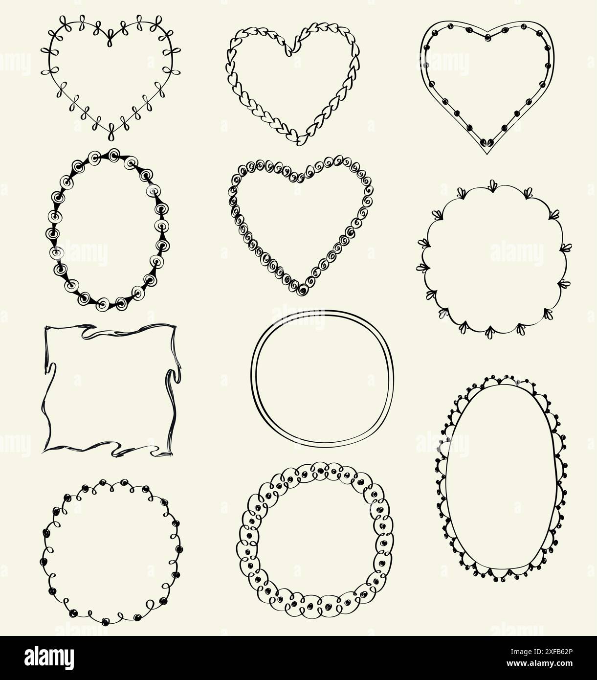 Illustration of Hand-Drawn Doodles and Design Elements Stock Vector ...