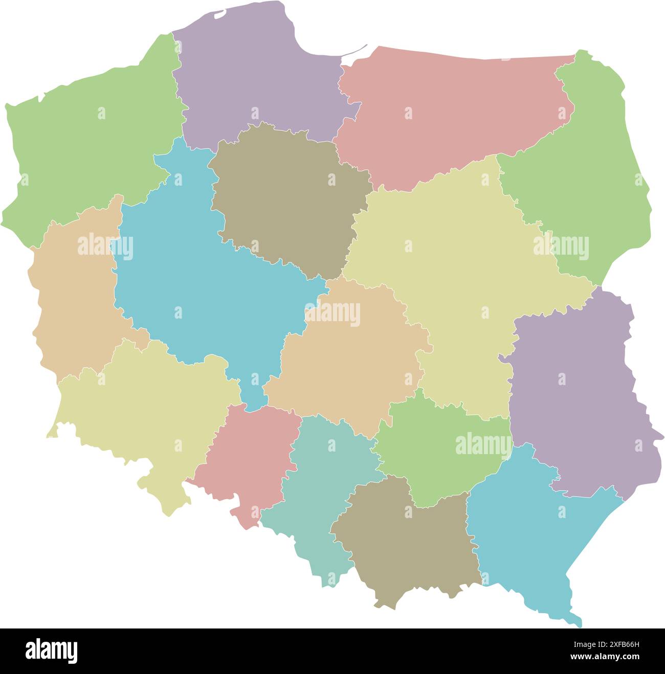 Vector Blank Map Of Poland With Provinces And Administrative Divisions Vector Blank Map Of Poland With Provinces And Administrative Divisions Editable And Clearly Labeled Layers 2XFB66H 