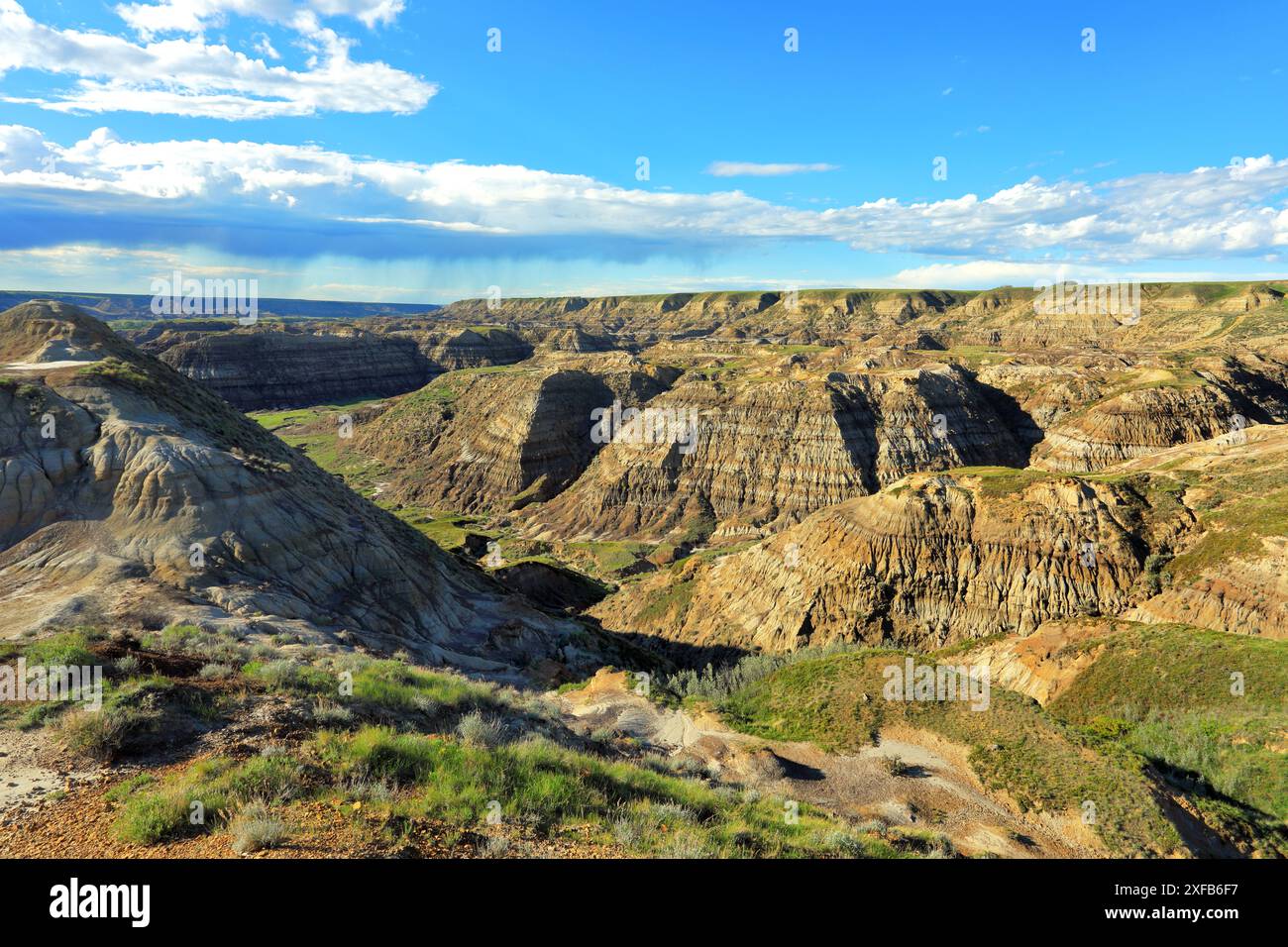 geography / travel, Canada, Alberta, Drumheller, Badlands in Horsethief Canyon, ADDITIONAL-RIGHTS-CLEARANCE-INFO-NOT-AVAILABLE Stock Photo