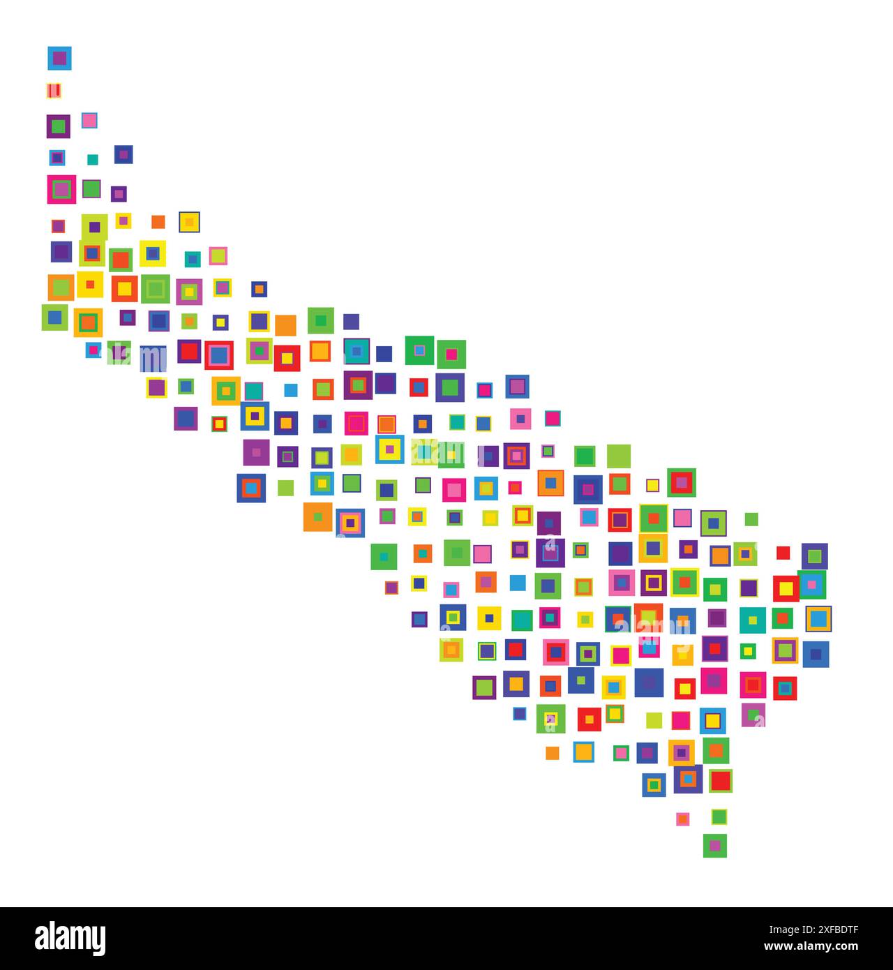 Symbol Map of the Province Formosa (Argentina). Abstract map showing