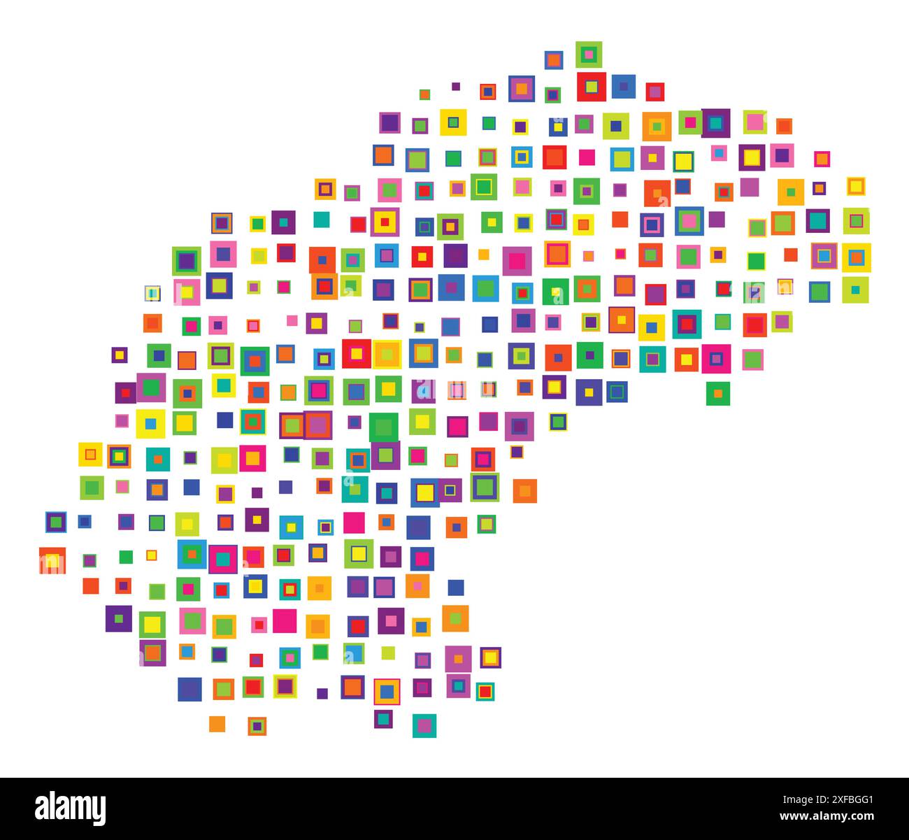 Symbol Map of the Province Free State (South Africa). Abstract map