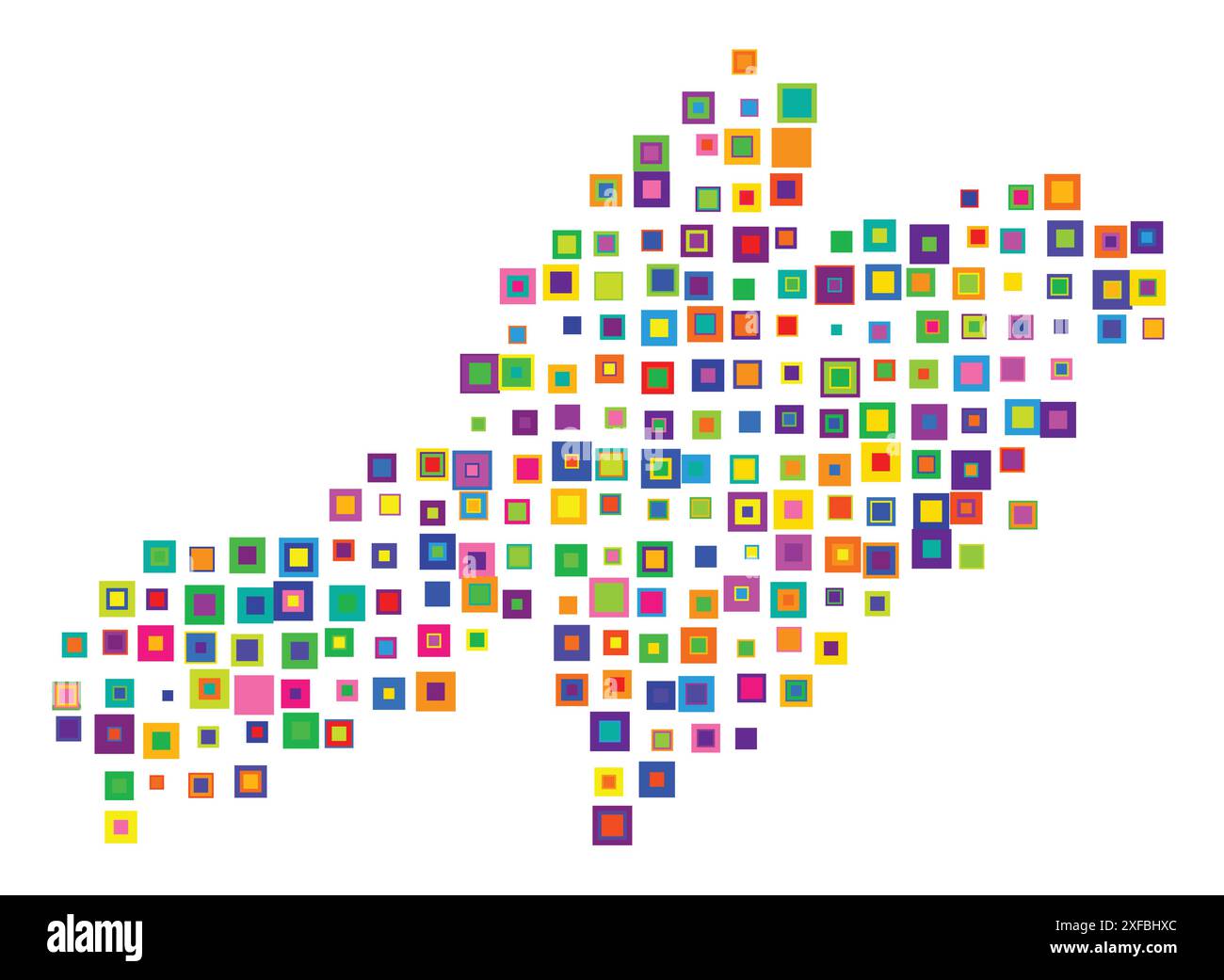 Symbol Map of the Canton Neuchatel (Switzerland). Abstract map showing ...