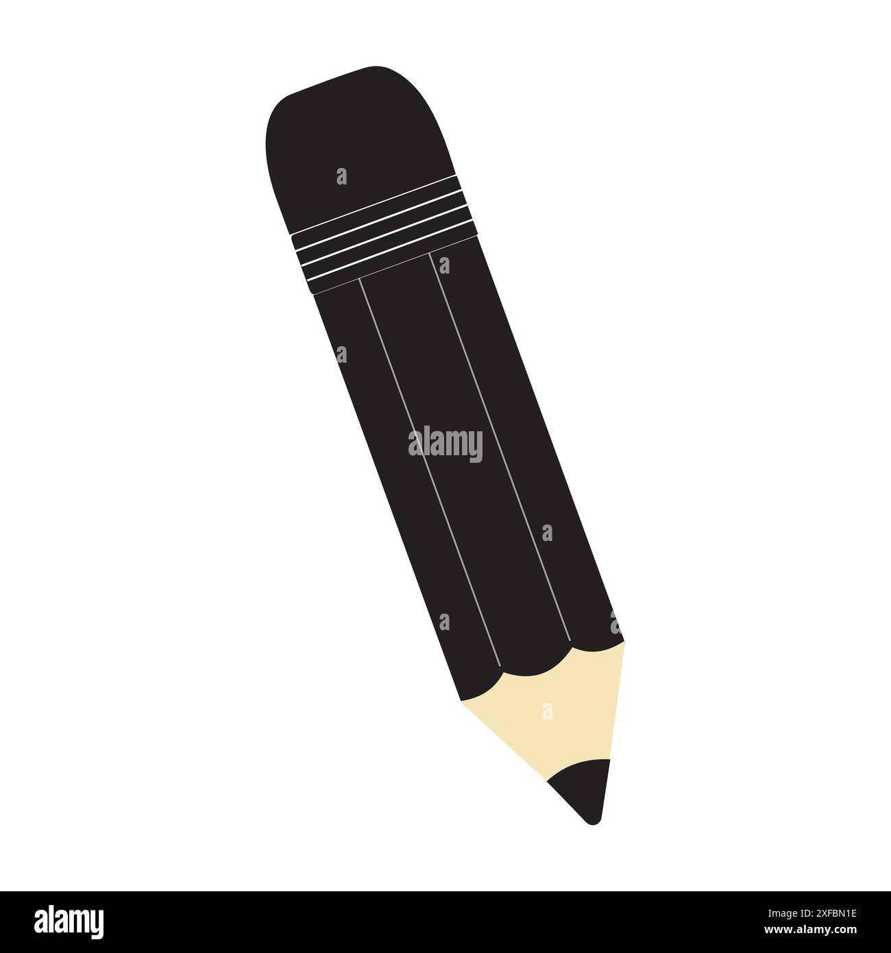 Pencil icon in flat style. Office supplies vector illustration on isolated background. Writing sign business concept. Stock Vector