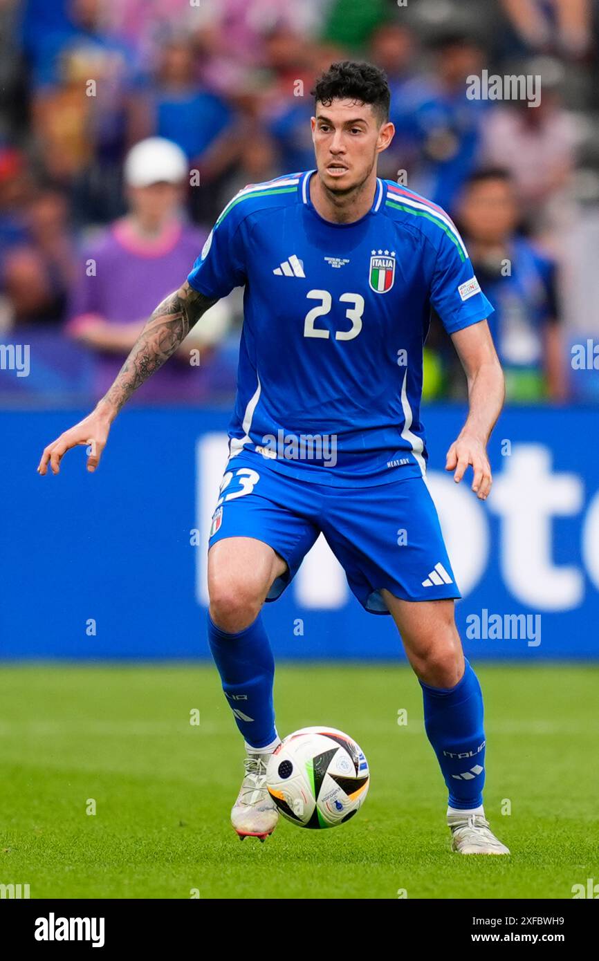 Italy’s Alessandro Bastoni during the Euro 2024 soccer match between